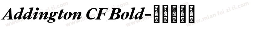Addington CF Bold字体转换